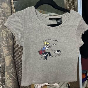 Mixit Gray Short Sleeve Tee with Phone Graphic